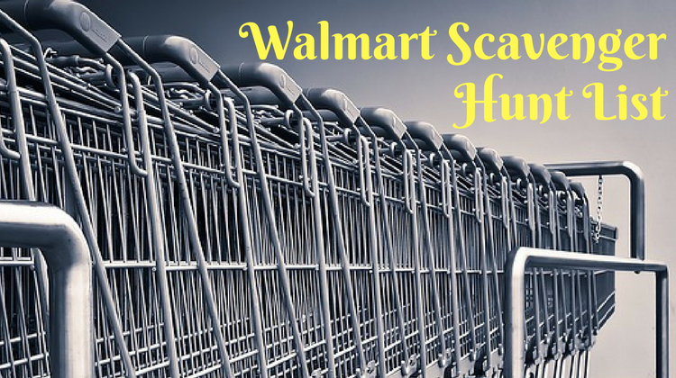 Free Walmart Scavenger Hunt List