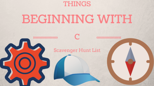 Things Beginning With C Scavenger Hunt List