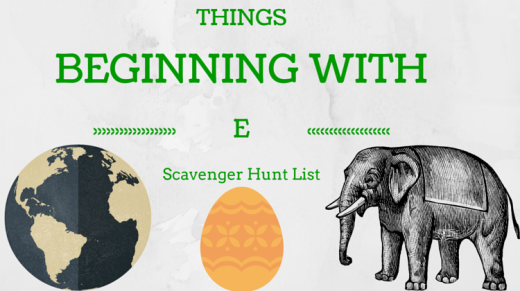Things Beginning With E Scavenger Hunt List