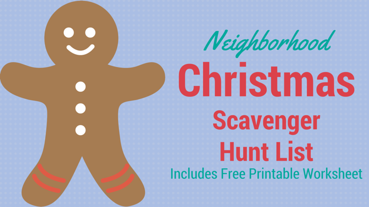 Neighborhood Christmas Scavenger Hunt List